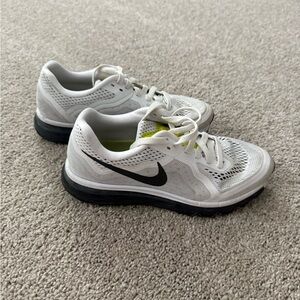 Nike White and Black Mesh Training Shoes